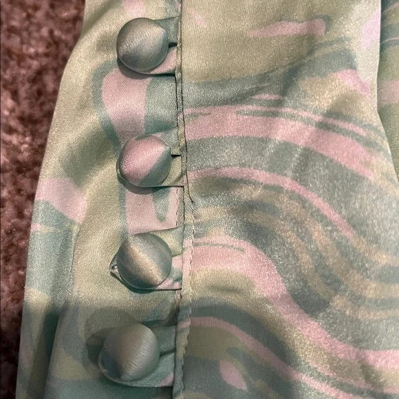 House of Sunny Mint and White Swirl Top - Picture 4 of 6